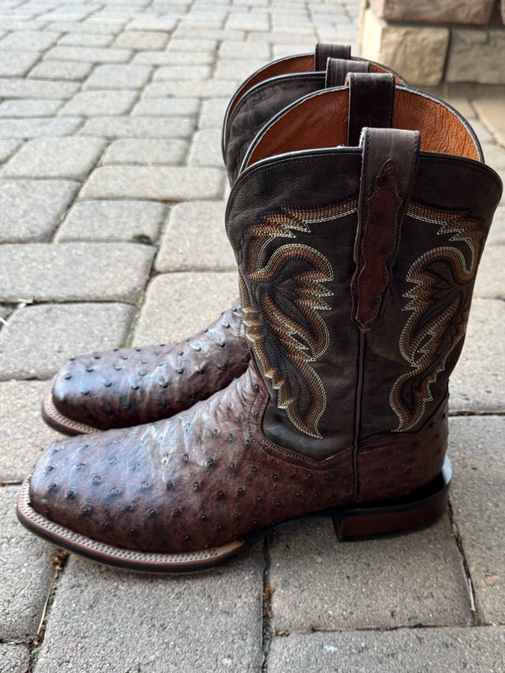 Dan Post Alamosa Ostrich Skin Boots Size 13D - Picture 3 of 7